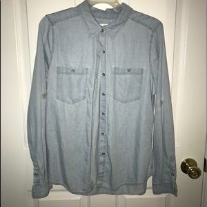 Blue jean Button down shirt
